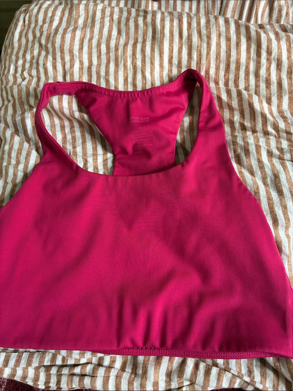 Small Girlfriend Collective Pink Racerback Sports Bra